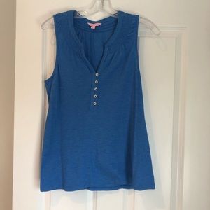 Lilly Pulitzer blue cotton tank Small
